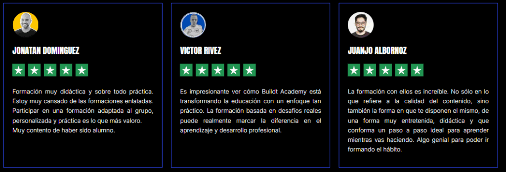 testimonios buildt academy